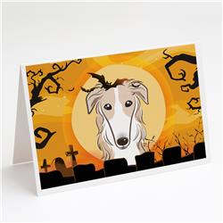 Halloween Borzoi Greeting Cards & Envelopes - Pack of 8