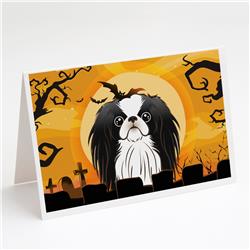 Halloween Japanese Chin Greeting Cards & Envelopes - Pack of 8