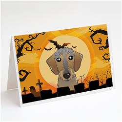 Halloween Wirehaired Dachshund Greeting Cards & Envelopes - Pack of 8