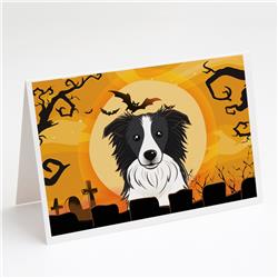 Halloween Border Collie Greeting Cards & Envelopes - Pack of 8