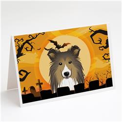 Halloween Sheltie Greeting Cards & Envelopes - Pack of 8
