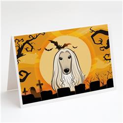 Halloween Afghan Hound Greeting Cards & Envelopes - Pack of 8