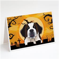 Halloween Saint Bernard Greeting Cards & Envelopes - Pack of 8