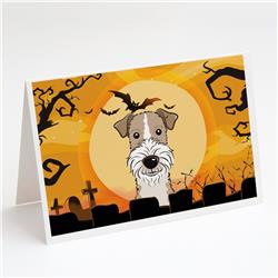 Halloween Wire Haired Fox Terrier Greeting Cards & Envelopes - Pack of 8