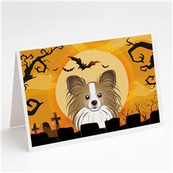 Halloween Papillon Greeting Cards & Envelopes - Pack of 8