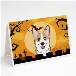 Halloween Sable Corgi Greeting Cards & Envelopes - Pack of 8