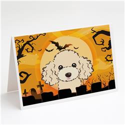 Halloween Buff Poodle Greeting Cards & Envelopes - Pack of 8