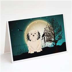 Halloween Scary Lowchen Greeting Cards & Envelopes - Pack of 8