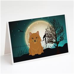 Halloween Scary Norwich Terrier Greeting Cards & Envelopes - Pack of 8