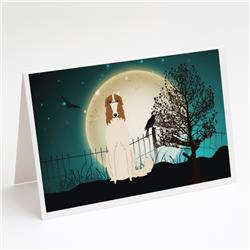 Halloween Scary Borzoi Greeting Cards & Envelopes - Pack of 8