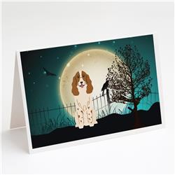 Halloween Scary Russian Spaniel Greeting Cards & Envelopes - Pack of 8