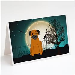 Halloween Scary Border Terrier Greeting Cards & Envelopes - Pack of 8