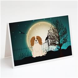 Halloween Scary Cavalier Spaniel Greeting Cards & Envelopes - Pack of 8