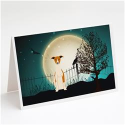 Halloween Scary Whippet Greeting Cards & Envelopes - Pack of 8