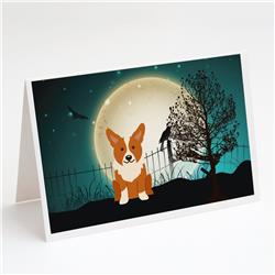 Halloween Scary Corgi Greeting Cards & Envelopes - Pack of 8
