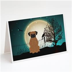 Halloween Scary Brindle Boxer Greeting Cards & Envelopes - Pack of 8