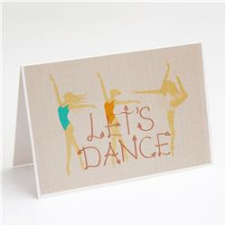 Lets Dance Linen Light Greeting Cards & Envelopes - Pack of 8