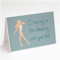Dancing is Like Dreaming Greeting Cards & Envelopes - Pack of 8