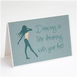 Dancing is Like Dreaming No. 2 Greeting Cards & Envelopes - Pack of 8