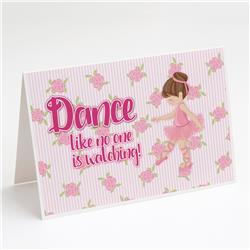 Ballet Dance Brunette Greeting Cards & Envelopes - Pack of 8