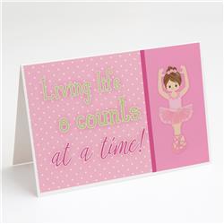 Ballet in 8 Counts Brunette Greeting Cards & Envelopes - Pack of 8