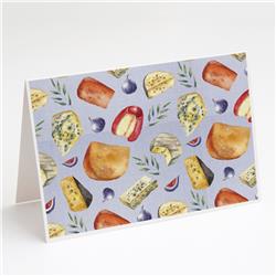 Assortment of Cheeses Greeting Cards & Envelopes - Pack of 8
