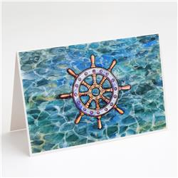 Steering Wheel Helm Greeting Cards & Envelopes - Pack of 8