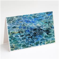Shrimp Under water Greeting Cards & Envelopes - Pack of 8