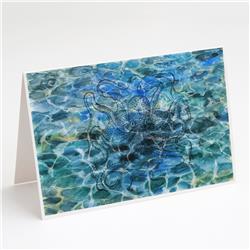 Octopus Under water Greeting Cards & Envelopes - Pack of 8