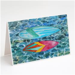 Surf Boards on the Water Greeting Cards & Envelopes - Pack of 8