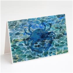 Blue Crab Under Water Greeting Cards & Envelopes - Pack of 8