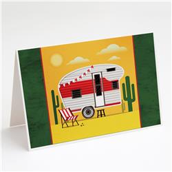 BB5479GCA7P Greatest Adventure Retro Camper Desert Greeting Cards & Envelopes - Pack of 8