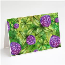 Shamrocks in Bloom Greeting Cards & Envelopes - Pack of 8