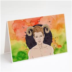 Aries Zodiac Sign Greeting Cards & Envelopes - Pack of 8