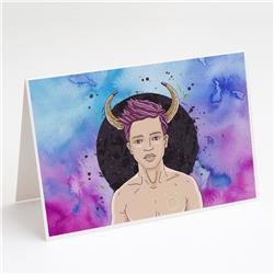 Taurus Zodiac Sign Greeting Cards & Envelopes - Pack of 8