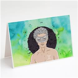 Gemini Zodiac Sign Greeting Cards & Envelopes - Pack of 8