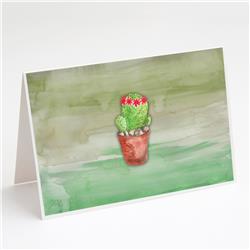 Cactus Green Watercolor Greeting Cards & Envelopes - Pack of 8
