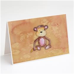Monkey Watercolor Greeting Cards & Envelopes - Pack of 8