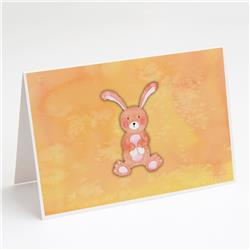 Rabbit Watercolor Greeting Cards & Envelopes - Pack of 8