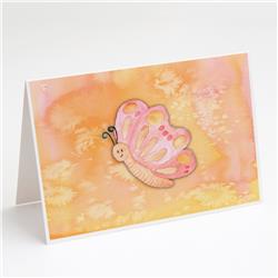 Butterfly Watercolor Greeting Cards & Envelopes - Pack of 8