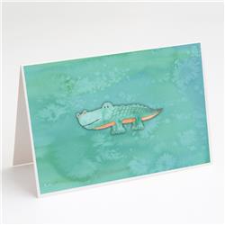 Alligator Watercolor Greeting Cards & Envelopes - Pack of 8
