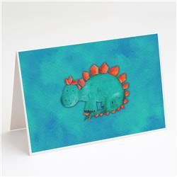 Stegosaurus Watercolor Greeting Cards & Envelopes - Pack of 8