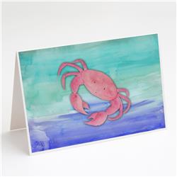 Crab Watercolor Greeting Cards & Envelopes - Pack of 8