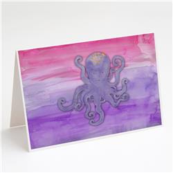 Octopus Watercolor Greeting Cards & Envelopes - Pack of 8