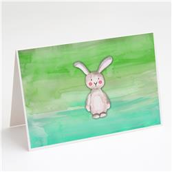 Bunny Rabbit Watercolor Greeting Cards & Envelopes - Pack of 8