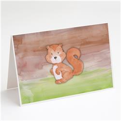 Squirrel Watercolor Greeting Cards & Envelopes - Pack of 8