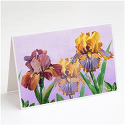 Purple & Yellow Iris Greeting Cards & Envelopes - Pack of 8