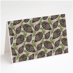 Watercolor Pine Cones Greeting Cards & Envelopes - Pack of 8