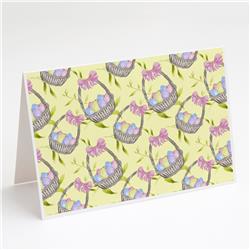 Easter Basket & Eggs Greeting Cards & Envelopes - Pack of 8