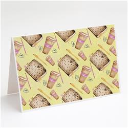 Watercolor Coffee & Journal Greeting Cards & Envelopes - Pack of 8